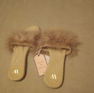 Amelia fur slippers